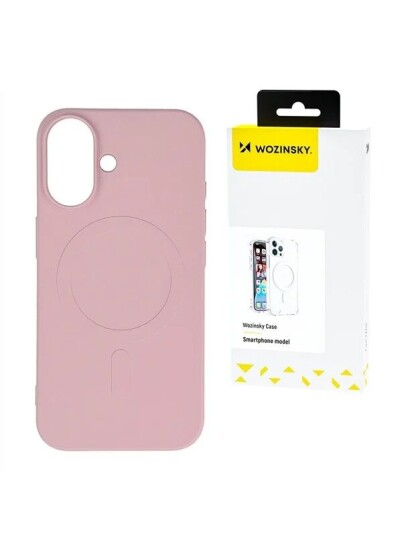 Wozinsky Silicone Case Compatible with MagSafe for Samsung Galaxy S24 FE Pink