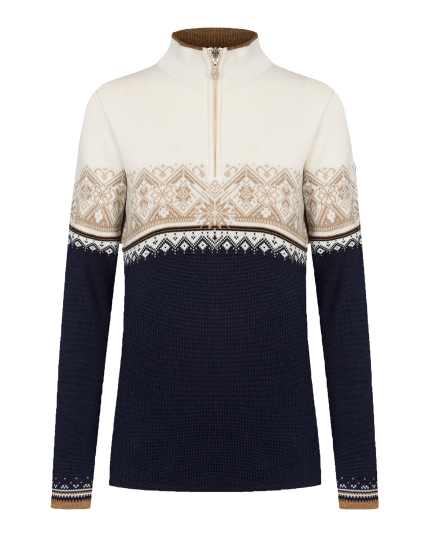 Dale Of Norway St. Moritz Sweater W Navy/Bronze/Beige/Offwhite (XL) Dale Of Norway St. Moritz Sweater W Navy/Bronze/Beige/Offwhite (XL)