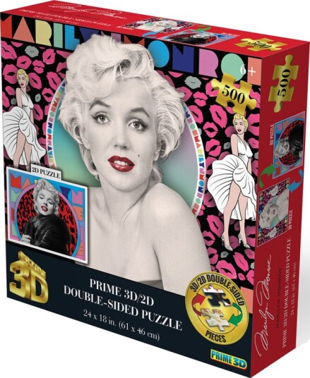 Marilyn Monroe 500pc 24x18 in 3D/2D DoubleSided Puzzle