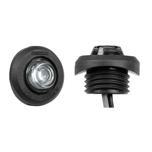 Posisjonslys PURELUX Spectre 1X Dark   12/24V / 0,5W / 28 mm Hvit for buede overflater