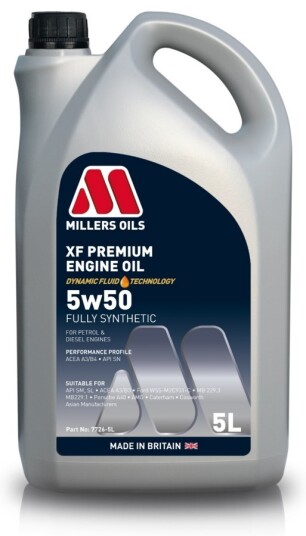 Motorolje MILLERS XF PREMIUM 5W50 5L Motorolje MILLERS XF PREMIUM 5W50 5L