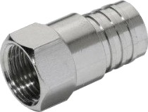 Wisi Koaksialplugg F-Type DV 85 Sølv 100 Stk
