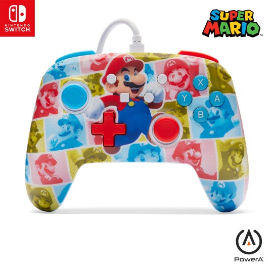 PowerA Enhanced Wired Controller   Mario Hero Reel Nintendo Switch