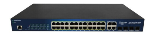 Allnet All-Sg8428v2pm, Håndtert, L2, Gigabit Ethernet (10/100/1000), Full Tosidig, Strøm Over Ethernet (Poe), Rack-Montering