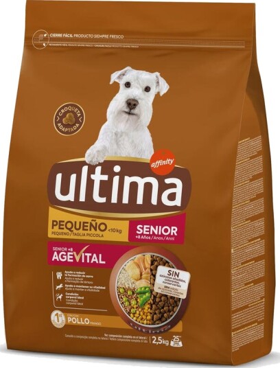 Affinity Ultima Tørrfôr Senior Ultima Dog Mini Sparepakke Kylling 2 X 2.5 kg