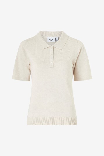 Saint Tropez Genser MilaSZ Polo SS Pullover Beige