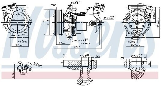 AC kompressor NISSENS 890042