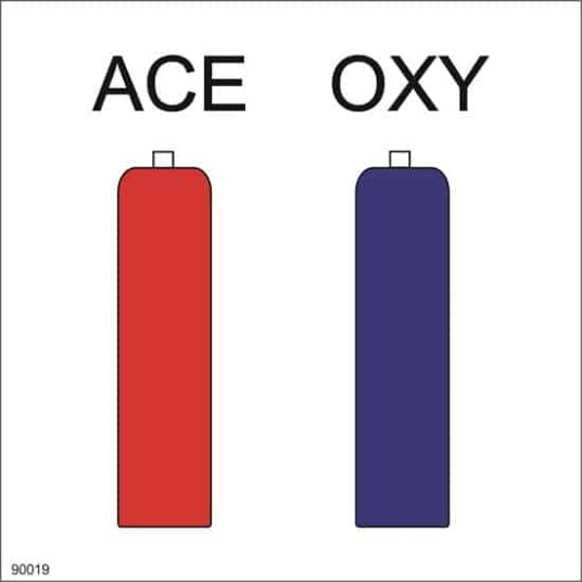 Acetylene - Oxygen IMO, 15X15 Selvklebende 15x15cm Vanlig 15