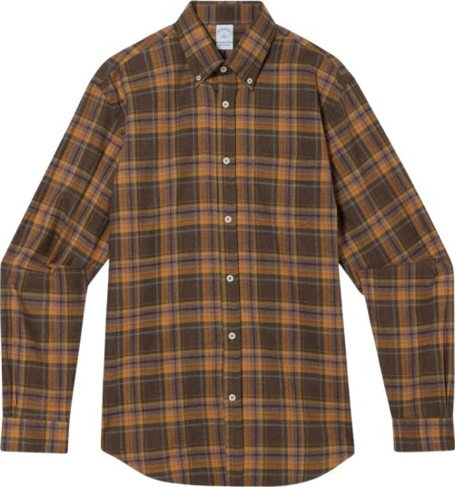 Brooks Brothers Herre Skjorter Brun S,