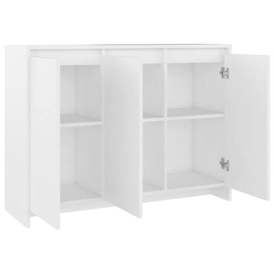 vidaXL Skjenk hvit 102x33x75 cm sponplate