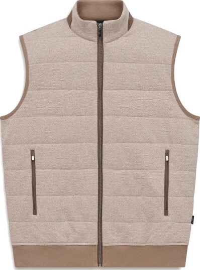 Bugatti Knitted Waistcoat - BEIGE - 3XL