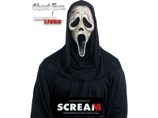 Partychimp Ghost Face Aged Maske