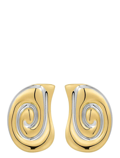 LUV AJ The Two Tone Coquille Studs   Gold   