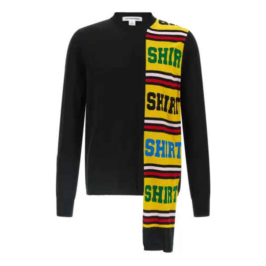 Comme des Garçons Herre Strikkevarer Svart L Comme des Garçons Herre Strikkevarer Svart L