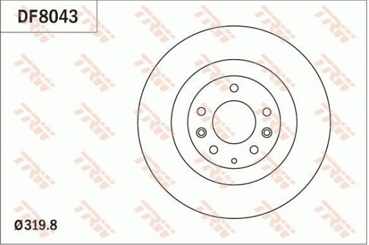 Bremseskive TRW DF8043 Bremseskive TRW DF8043