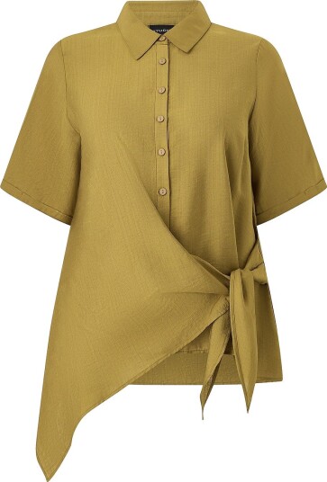 Studio   Bluse SOda Shirt with knot   Gul