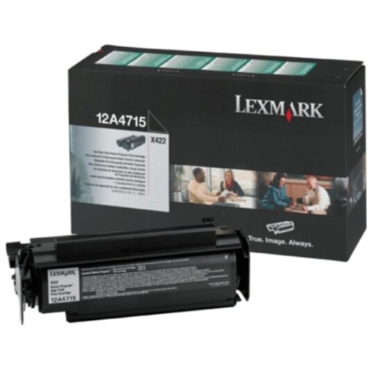 Lexmark 12A4715 Tonerkassett sort 12.000 sider, høy kapasitet, return Lexmark 12A4715 Tonerkassett sort 12.000 sider, høy kapasitet, return