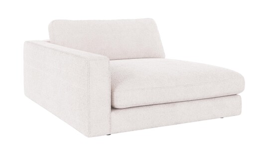 Rowico Home Duncan 1,5 seters sjeselong V Hvit Greg 1 129 x 150 x 78 cm Hvit