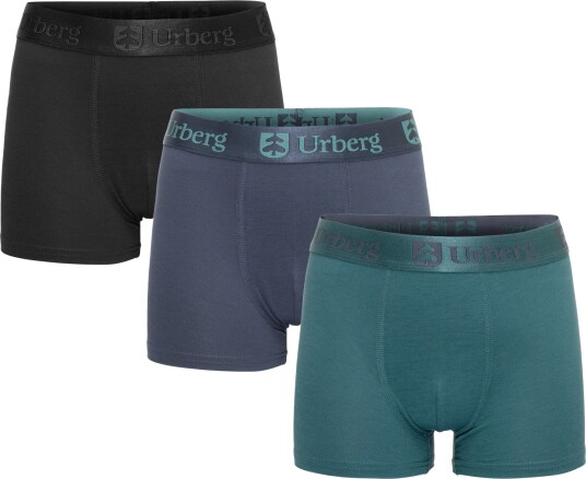 Urberg Juniors' Bamboo Boxers 3-pack Black/blue/green 158/164 Urberg Juniors' Bamboo Boxers 3-pack Black/blue/green 158/164