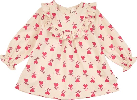 Müsli Love Letter L/S Dress Baby OAK/ ROUGE RED 62