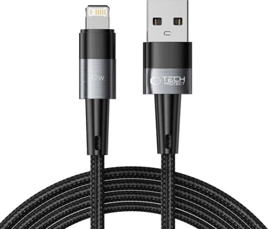 Tech Protect UltraBoost USB A Lightning 12W 2m grå 