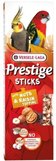Versele-Laga Prestige Sticks Big Parakeets Nøtter & Rosiner 140 G Versele-Laga Prestige Sticks Big Parakeets Nøtter & Rosiner 140 G