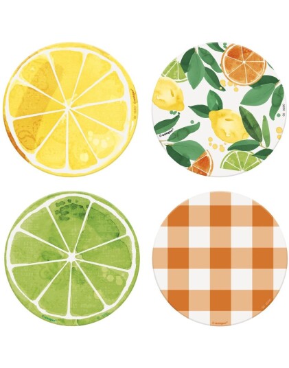 8 stk Glassbrikker Summer Fruits