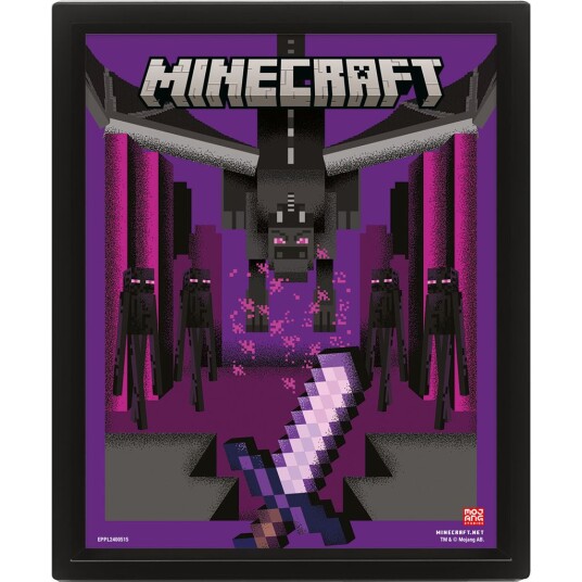 MINECRAFT ENDER DRAGON DUEL LENTICULAR POSTER
