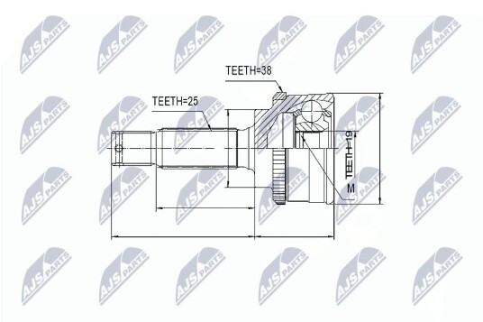 Nty Drivknute drivaksel NTY NPZ HY 512