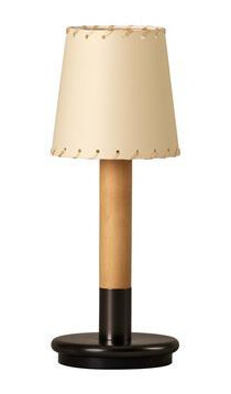 Santa & Cole Basics Minimal Batteri Bordlampe Beige/ Bjørk/ Bronse