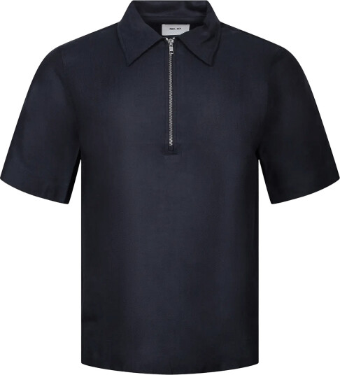 NN.07 Bruno 1808 Half Zip Polo Blue S NN.07 Bruno 1808 Half Zip Polo Blue S