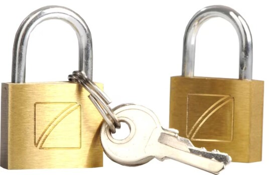 Travel Blue Security hengelås til koffert 20mm 2-pakk (gull) Travel Blue Security hengelås til koffert 20mm 2-pakk (gull)