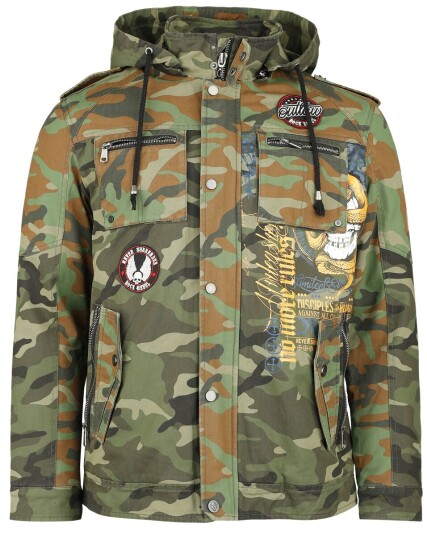 Rock Rebel by EMP Overgangsjakke - Kamuflasje army jakke - S til XXL - Herrer - kamuflasje