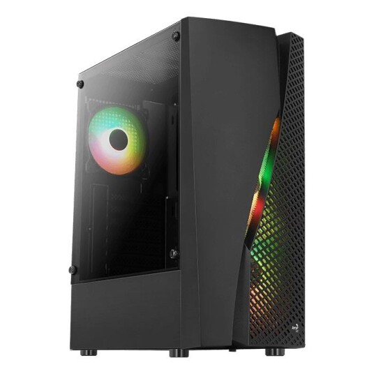 Aerocool Wave V3 Midi Kabinett med 4 RGB Vifter Svart