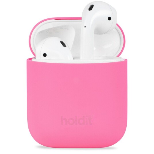 Holdit Nygård Silikondeksel Til AirPods (1 & 2. gen.) Bright Rosa Holdit Nygård Silikondeksel Til AirPods (1 & 2. gen.) Bright Rosa