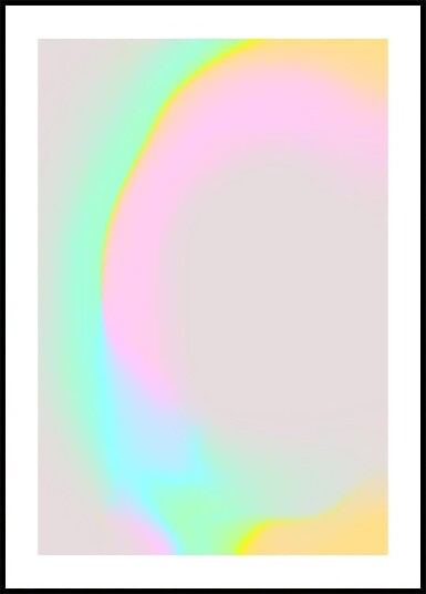 Pastel Glow Curve Plakat Plakat / 21x30cm