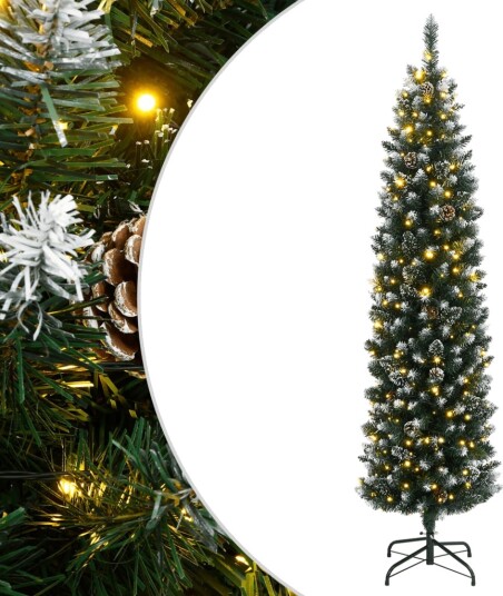 Kunstig slankt juletre 300 LED 210 cm