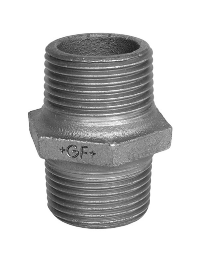 Georg-Fischer Hexagon nipple black 1/4
