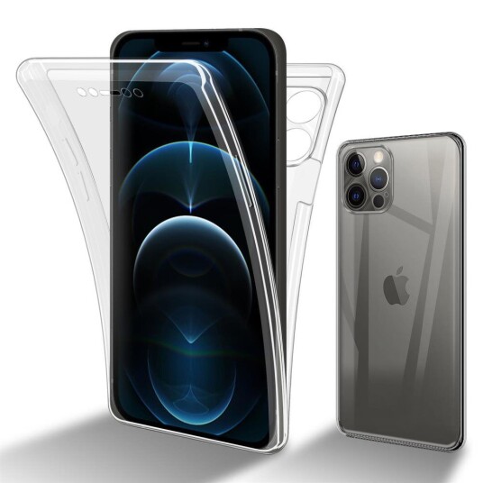 Cadorabo Deksel Til Apple Iphone 12 360° Helkroppsbeskyttelse Silikondeksel Foran Og Bak, Allroundbeskyttelse Med Skjermbeskyttelse