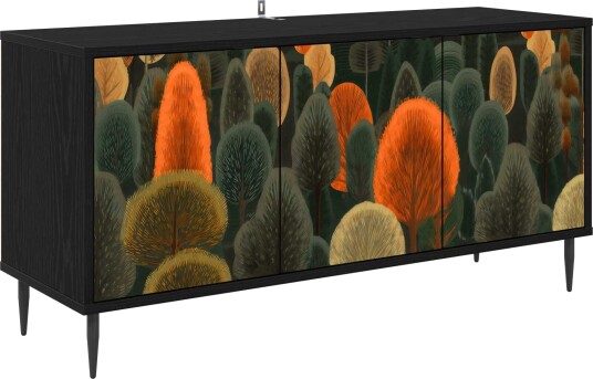 vidaXL TV skap ZAANDAM 102 x 33 x 51 cm Svart eik Konstruert tre