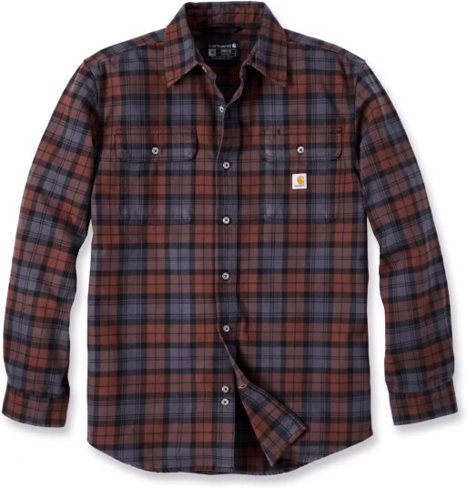 Carhartt Flannel L/s Plaid Shirt Mocha Male Carhartt Flannel L/s Plaid Shirt Mocha Male