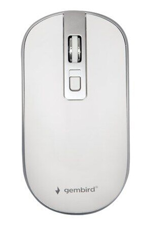Gembird - mouse - 2.4 GHz - white silver - Mus - Optisk - 4 - Hvit