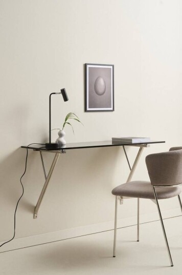 Jotex KULLABERG skrivebord 40x120 cm Krom/glass 1695379-03-0 1700219-01-0