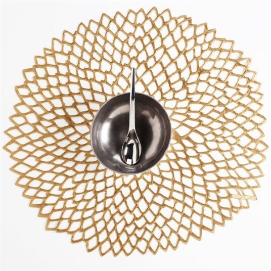 Chilewich - Dahlia spisebrikke 36 cm brass