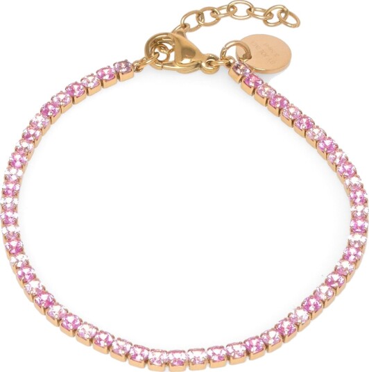 By Jolima Celine Tennisbracelet Pink ONE SIZE 18 cm