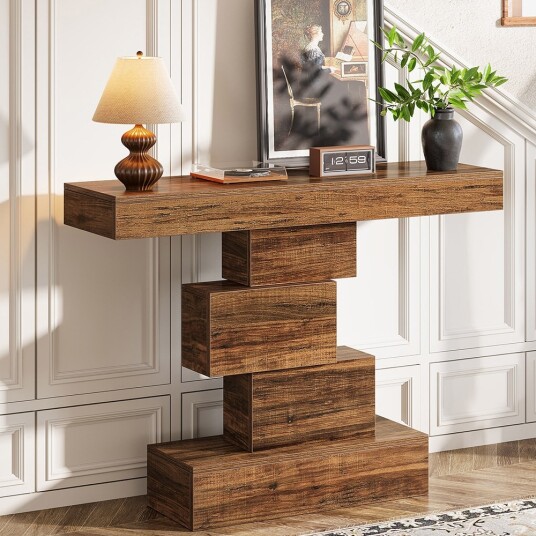 Konsollbord i tre 108cm / avlastningsbord i landlig stil / sidebord