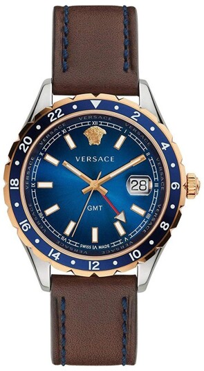Versace Herreklokke V11080017 Hellenyium Blå/Lær Ø42 mm