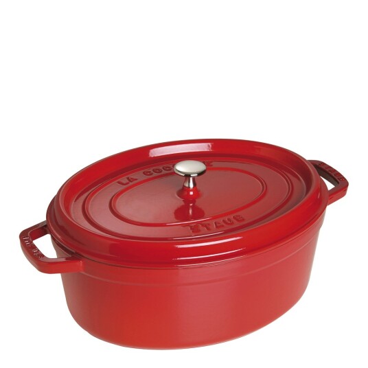 Staub Støpejernsgryte 6,7L oval rød