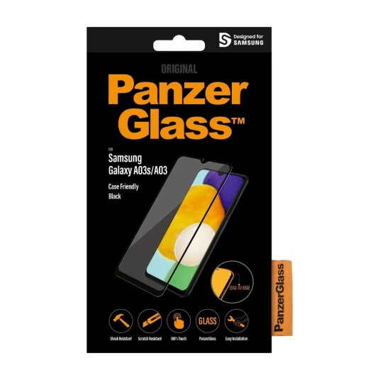 Panzerglass Skjermbeskytter til Samsung Galaxy A03s - Ultra-Wide Fit, Sort Panzerglass Skjermbeskytter til Samsung Galaxy A03s - Ultra-Wide Fit, Sort