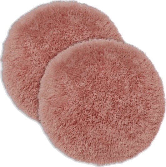 vidaXL Putetrekk 2 pcs HEERLEN Rosa Ø 30 cm PV Fleece